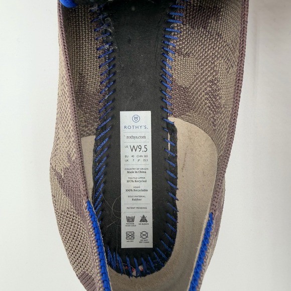 Rothy's Dark Gray Camo The Loafers Flats Women's Size 9.5 Slip On Career Comfort - Picture 5 of 6